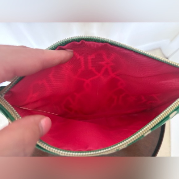 Green and Pink Patterned Embroidered B Pouch - Picture 3 of 3